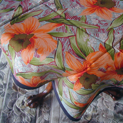 100% Silk Scarf (Print 407)